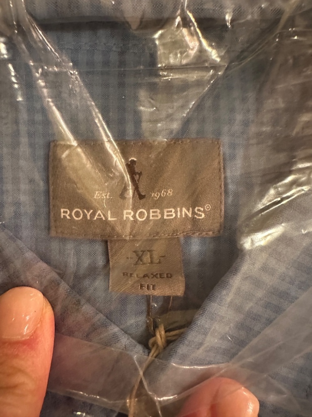 NWT Royal Robbins Men's Desert Pucker Dry S/S shirt-size XL/Color: Parisian Blue - Picture 2 of 3